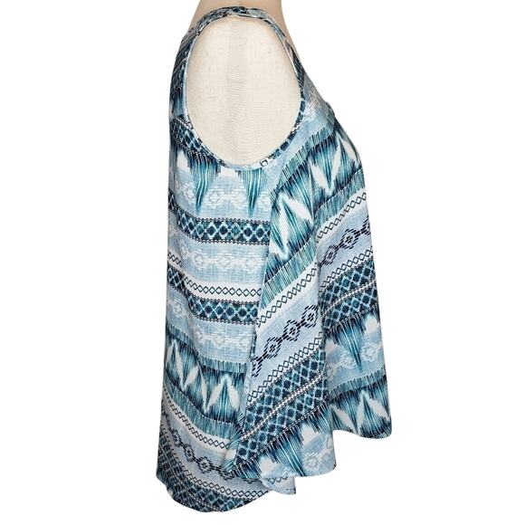 Style & Co Women's Boho Scoop Neck Peasant Tank Blouse Small Petite - Picture 2 of 9